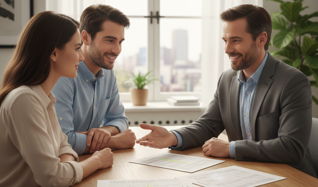 Image of a credit repair specialist helping a client